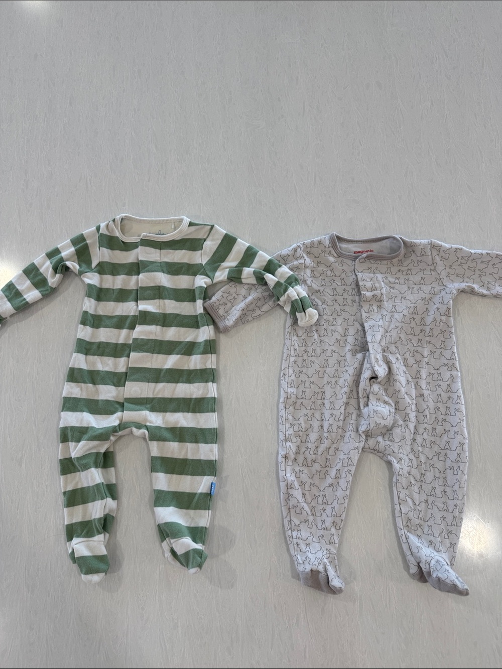 Magnetic Me lot of 2 100% cotton Onesie Pajamas 3-6 months
